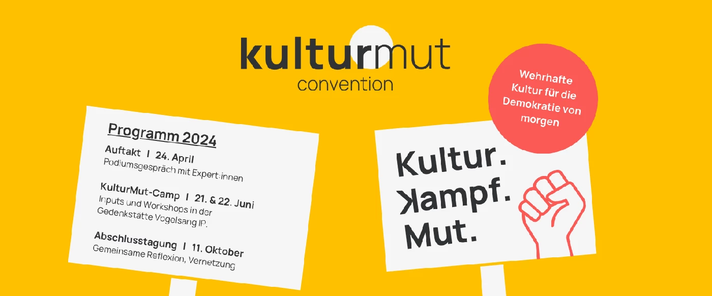 KulturMut Convention 2024 - Kultur.Kampf.Mut.: Wehrhafte Kultur für die Demokratie von morgen - Auftaktveranstaltung – Seekabelhaus